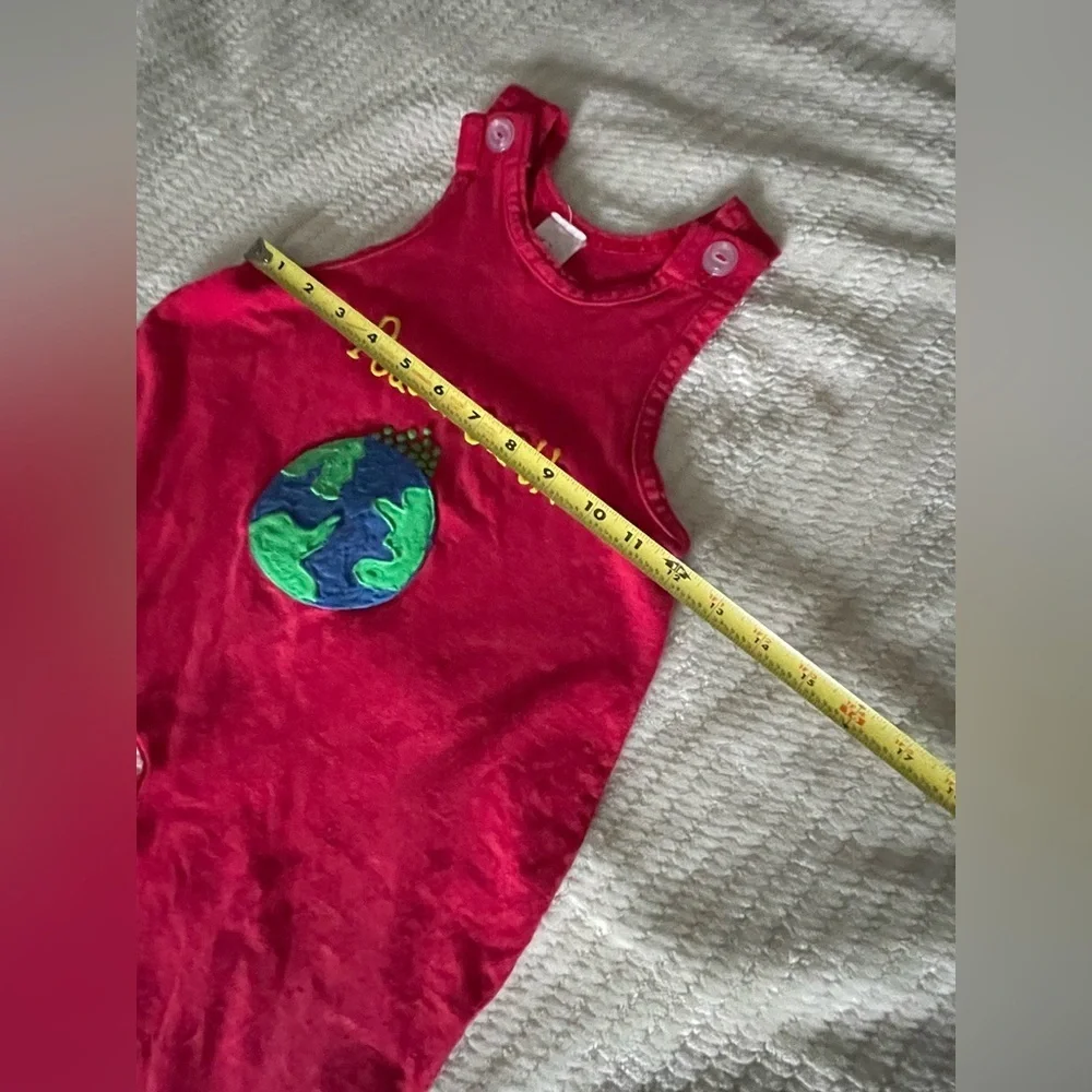 GK Red Kids Bodysuit with Earth Design